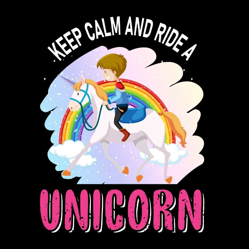 Bleib ruhig und reite ein Einhorn Unicorn