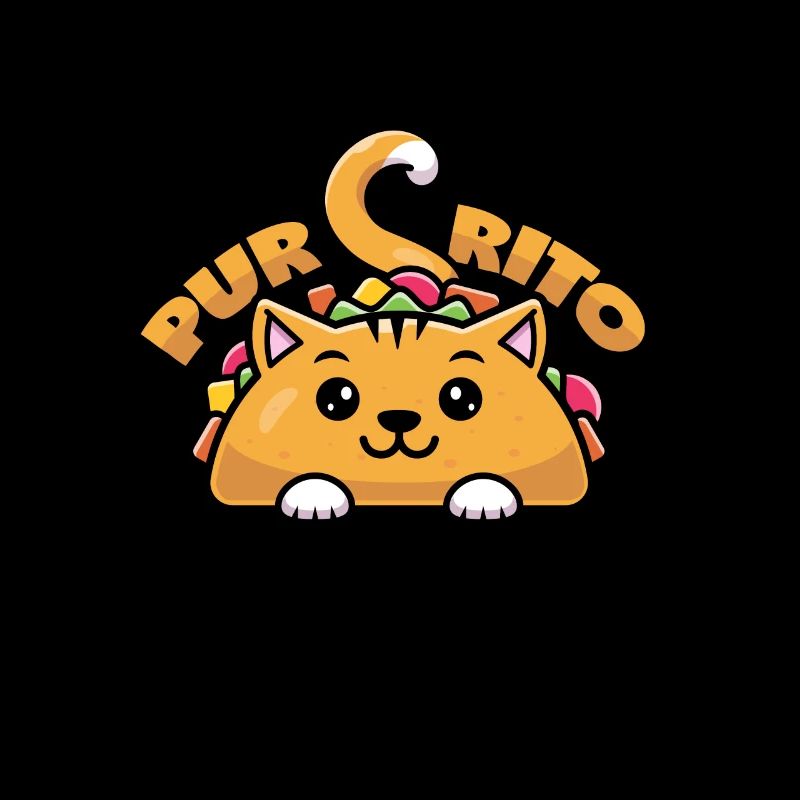 Jeu de mots sur le burrito pour chat - Purrito