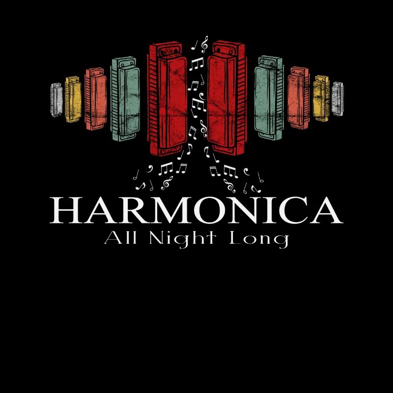 Funny vintage harmonica instrument