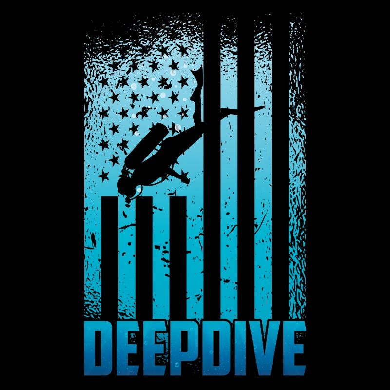 Plongée Drapeau US Freedive DeepDive