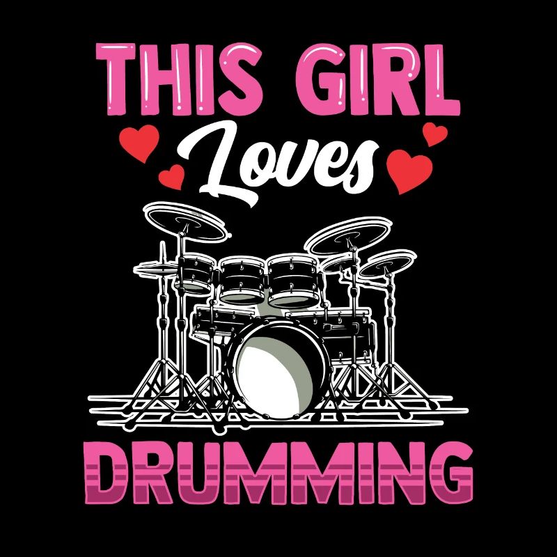 Dieses Mädchen Liebt Das Trommeln Schlagzeug Drum