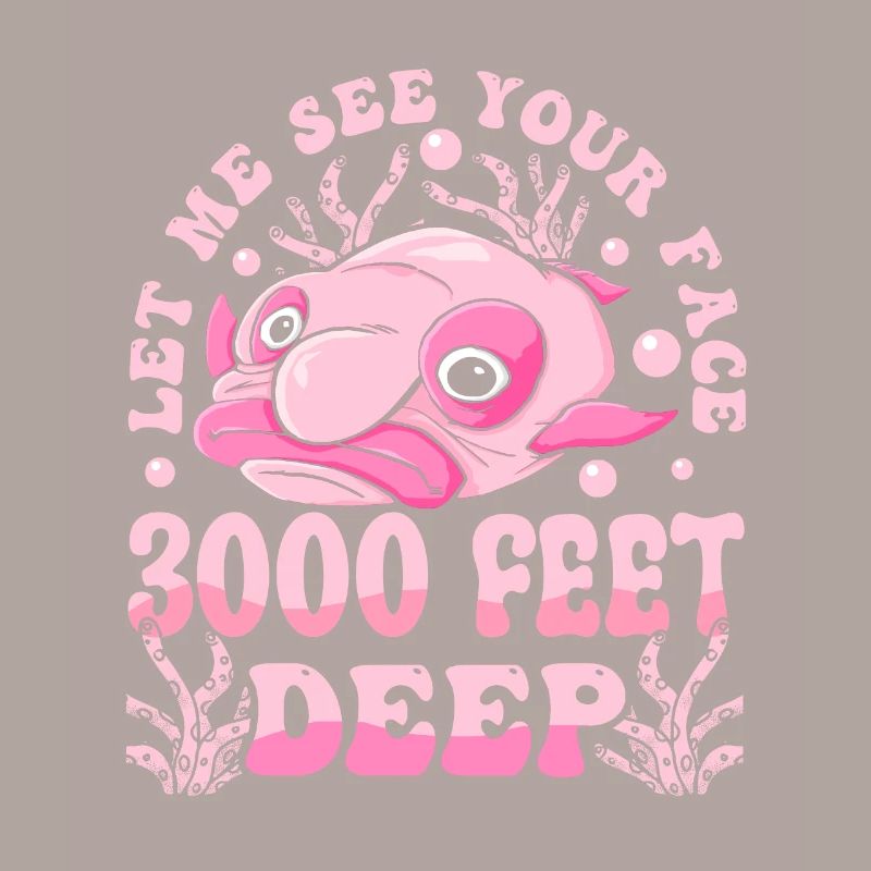 Costume de Blobfish - Visage de poisson Blob laid -
