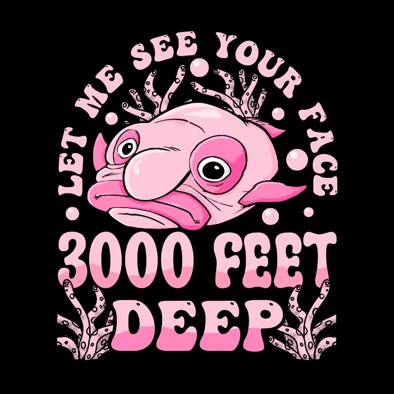 Blobfish Kostüm - Hässliches Blob Fischgesicht -
