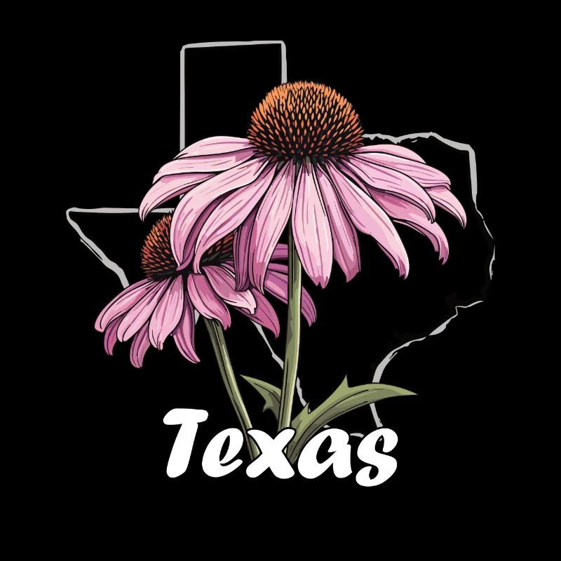 Drapeau du Texas avec printemps floral Texas