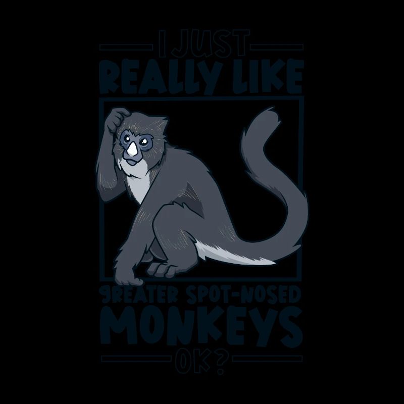 I love Greater Whitenose Monkeys