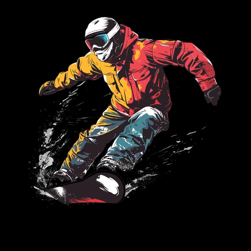 Winter Mountains Freestyle Snowboard