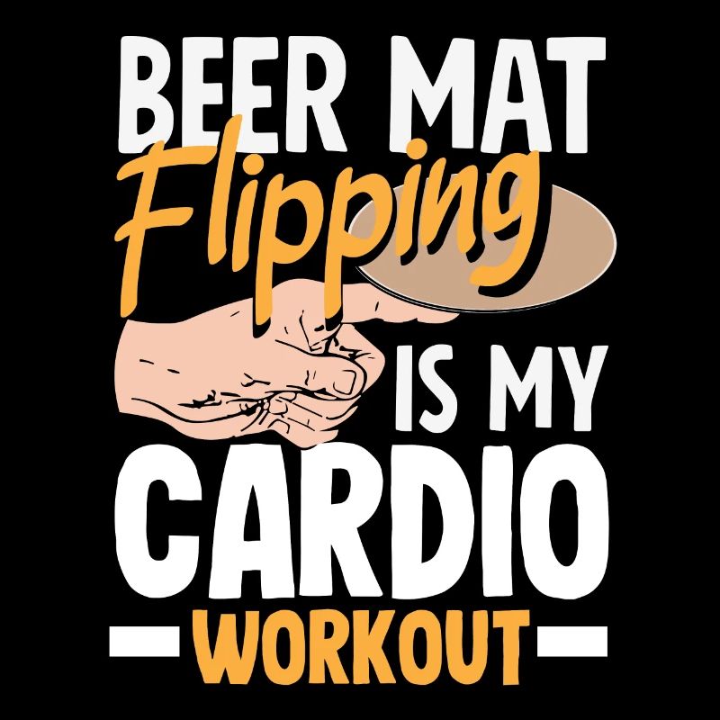 Beer mat turn over game beer