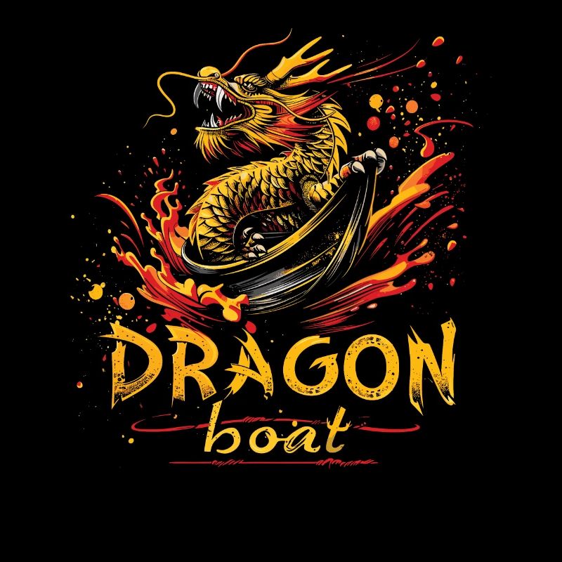 Lustiges Drachenboot-paddel