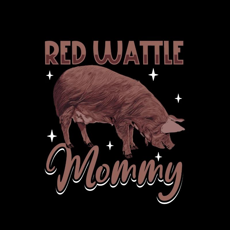 Red wattle Schwein Mama