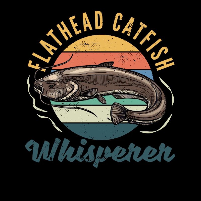 Funny catfish lover flathead fish