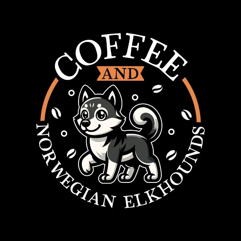 Kaffee und Norwegischer Elchhund
