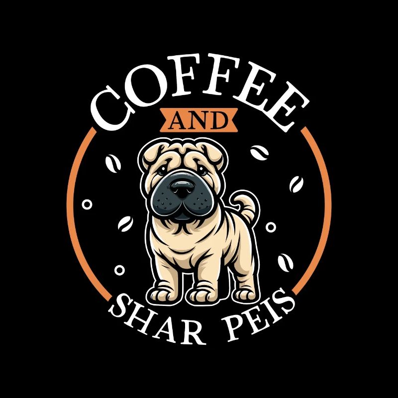 Coffee and Shar-Pei