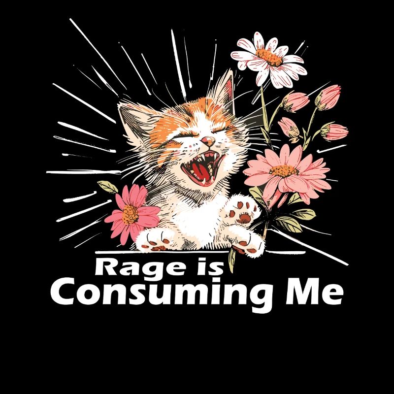Cat Rage Consumes Me Humor Meme