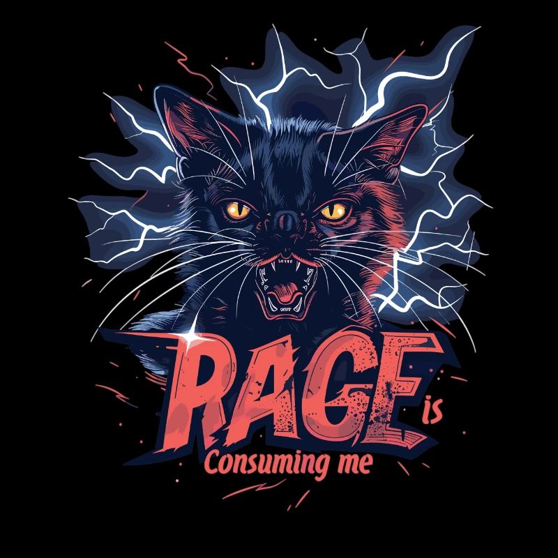 La rage du chat me consume Humour Mème