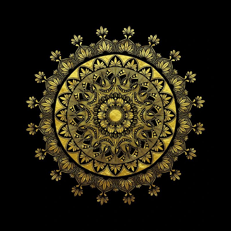 Cadeau spirituel de conception de mandala doré