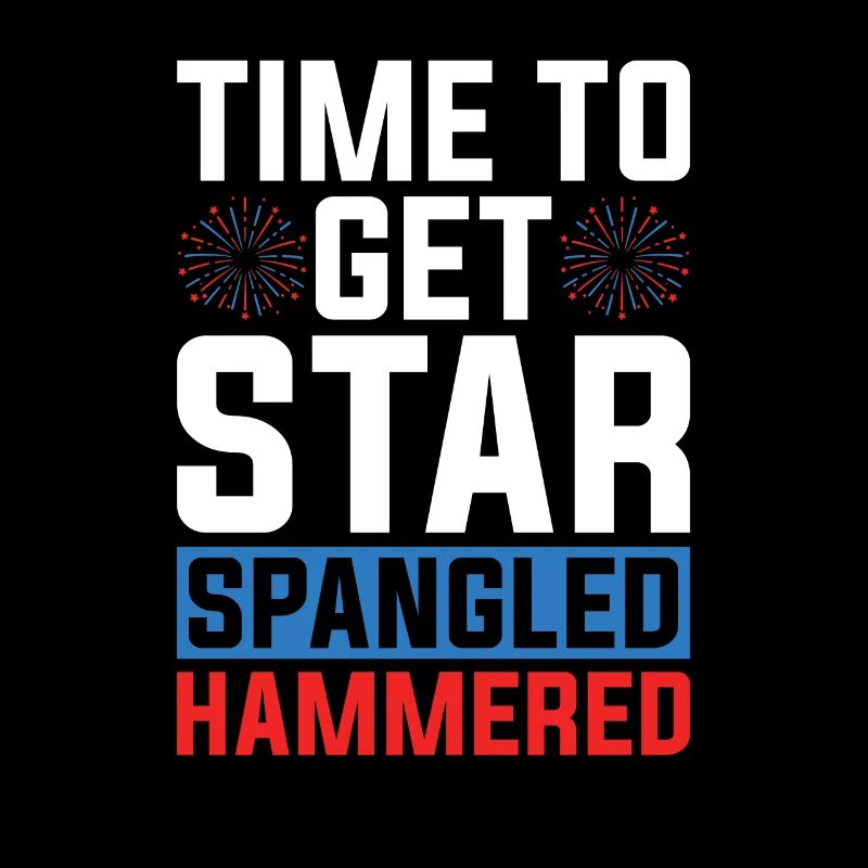 Amerikanischer 4. Juli Star Spangled Hammered