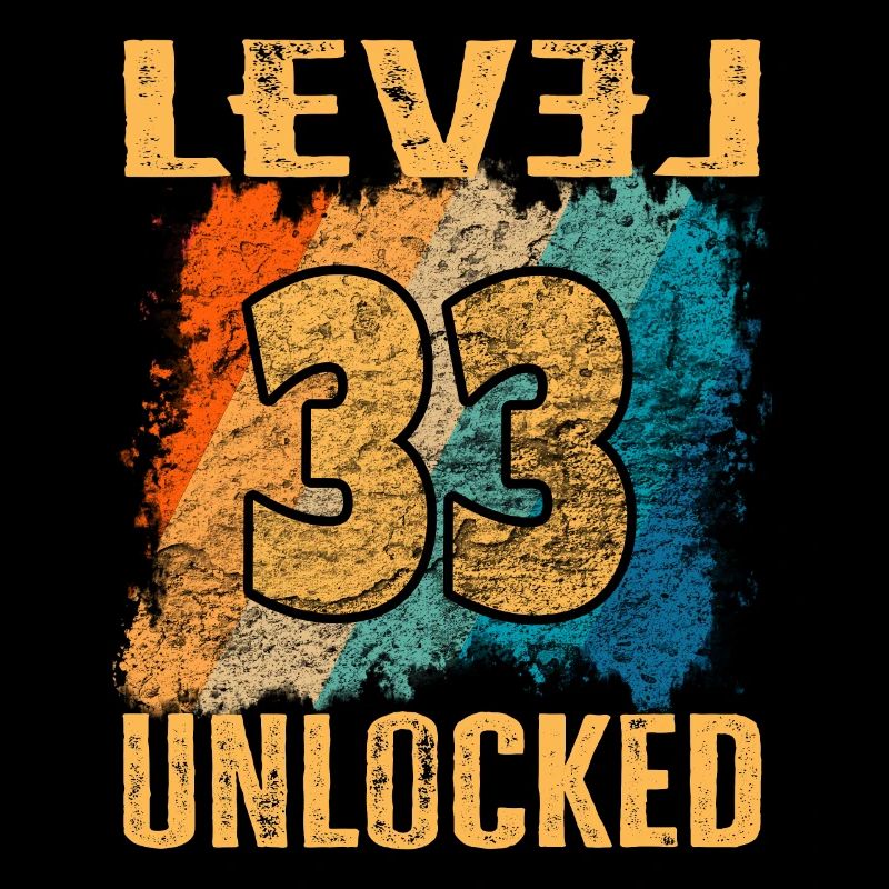 Geburtstag Geschenk Level Unlocked 33 Jahre