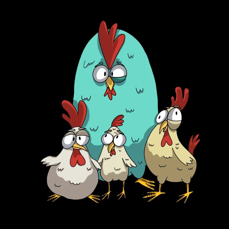 Funny Chickens Chicken Design Chicken Flock with Humor