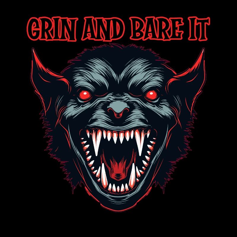 Tête de démon, Grin et nu.