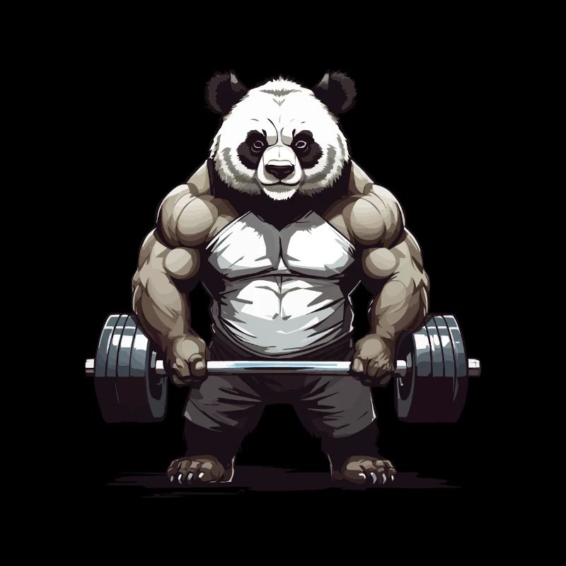 Conception de dynamophilie de musculation Panda