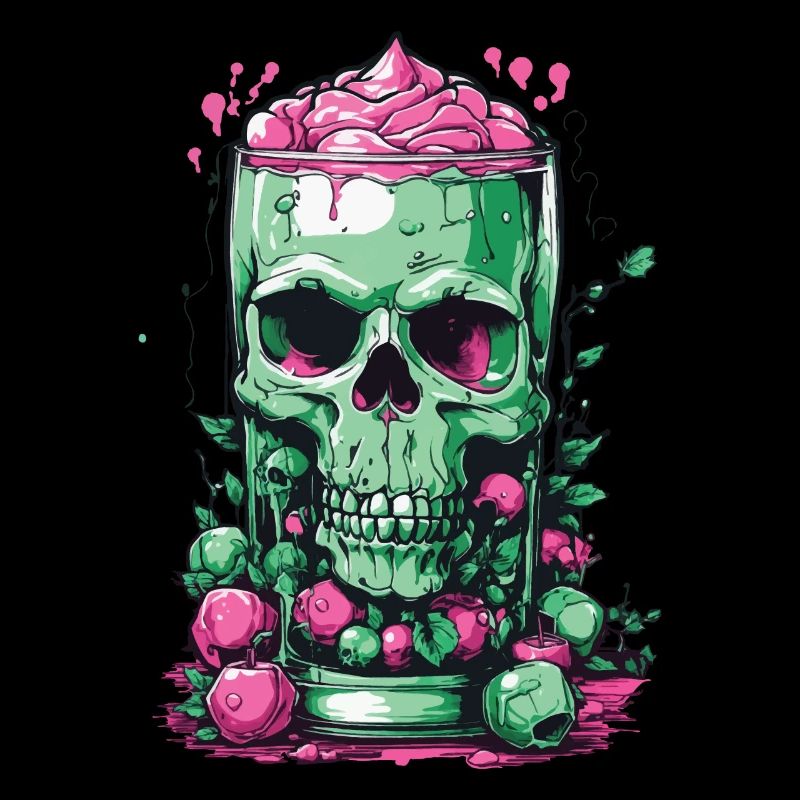 Crâne Candy Pastel Gothique pour Dia de Muertos