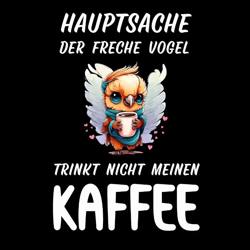 Der freche Vogel will meinen Kaffee trinken Eule