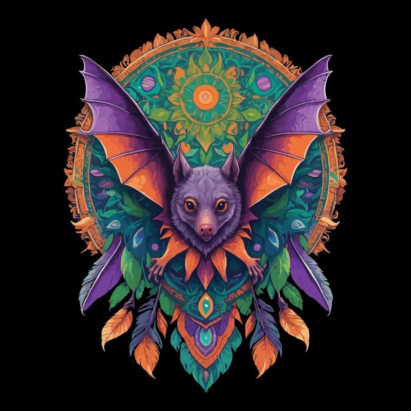 Flying Fox Mandala Dream Catcher Design
