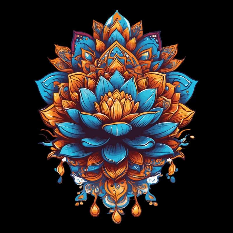 Plume Mandala Fleur de Vie Conception Spirituelle