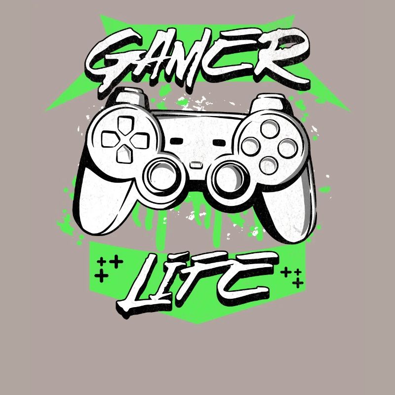 Gamer Life Retro Game Controller Conception graphique