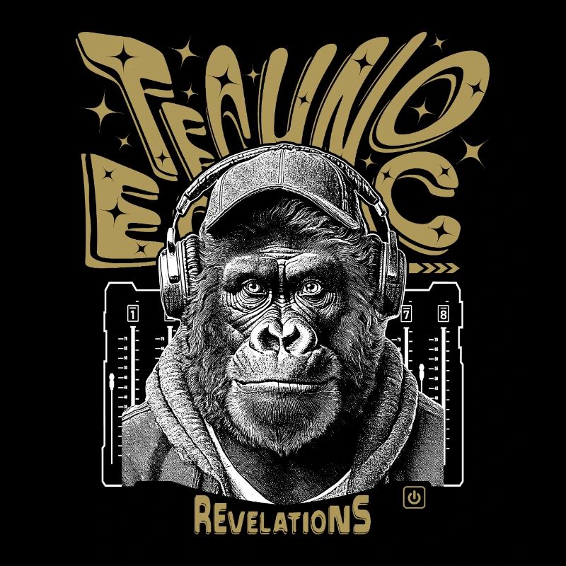 Techno-Gorilla Shirt: Beats for the Dancefloor