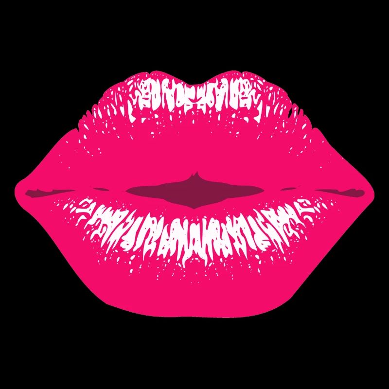 Pinker Kussmund Lipstick Lippenstift Schmatzer lip