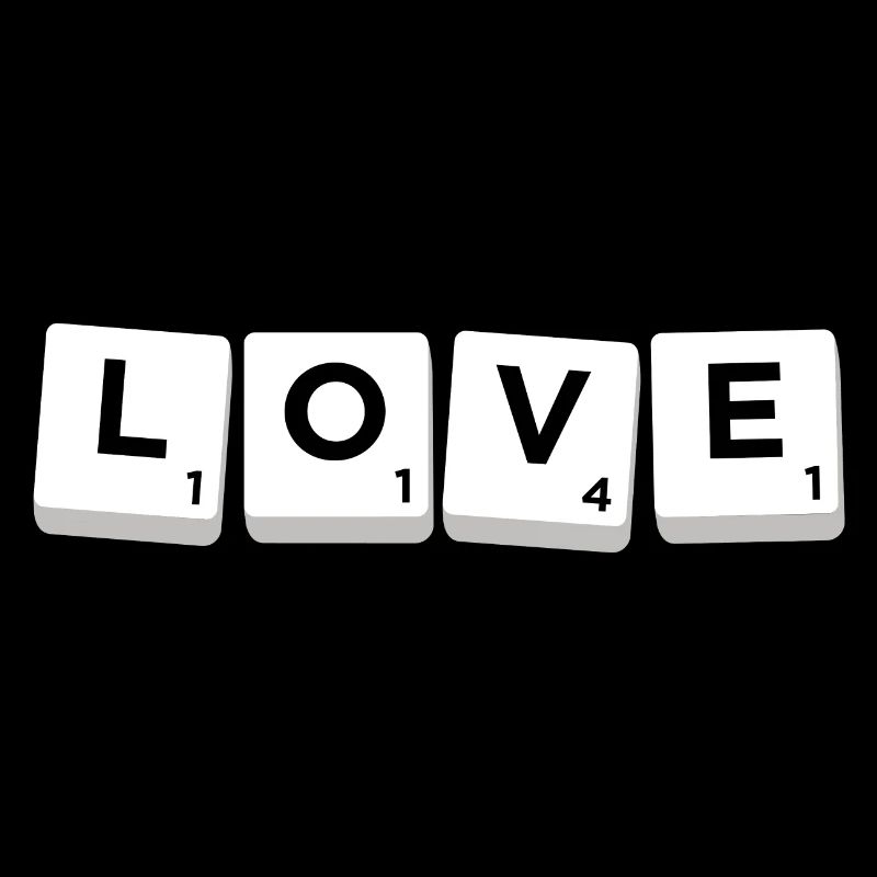 Scrabble-Buchstaben-Kachel Love