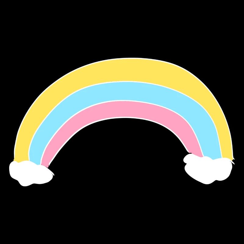 Rainbow icon clouds