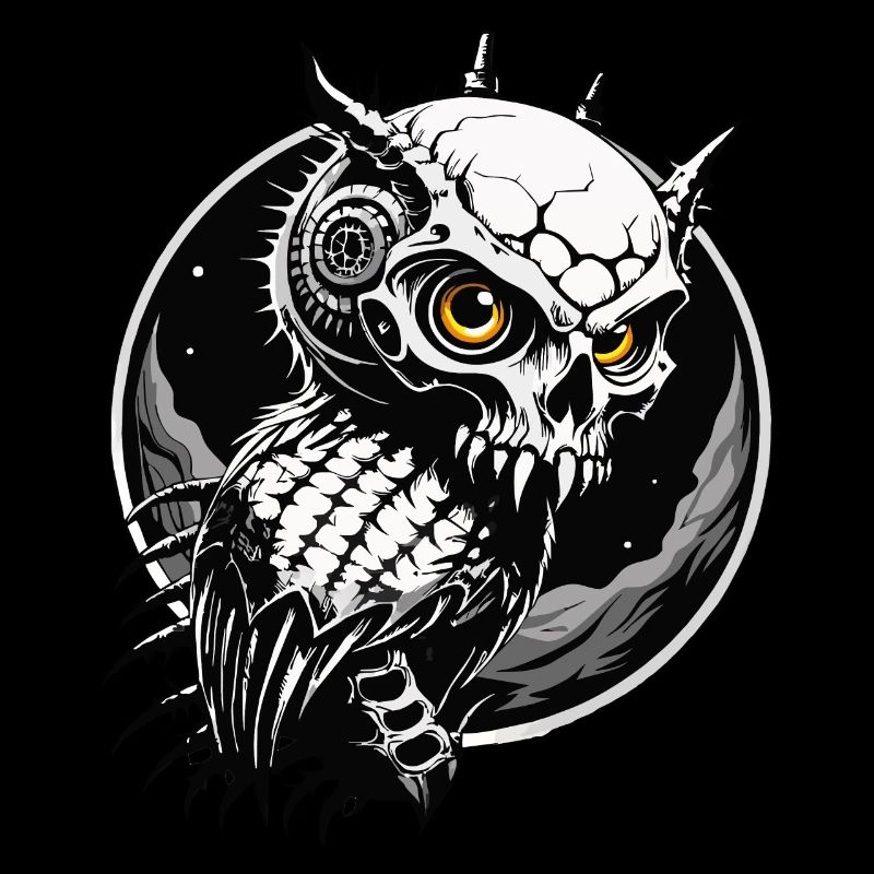 Owl Skull // Totenkopf Eule // Nachteule FS0022