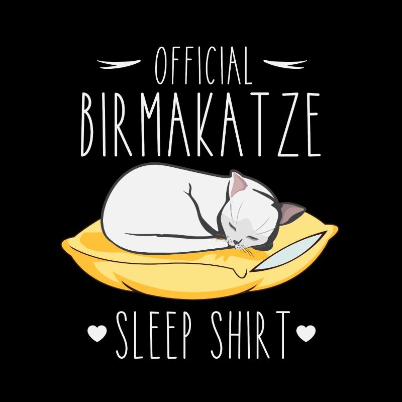 Chemise de couchage: Chat birman endormi