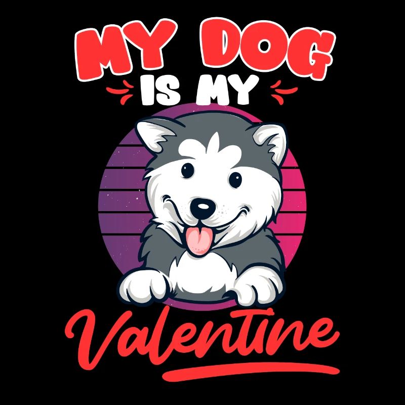 Husky Mon chien est mon amour Saint-Valentin