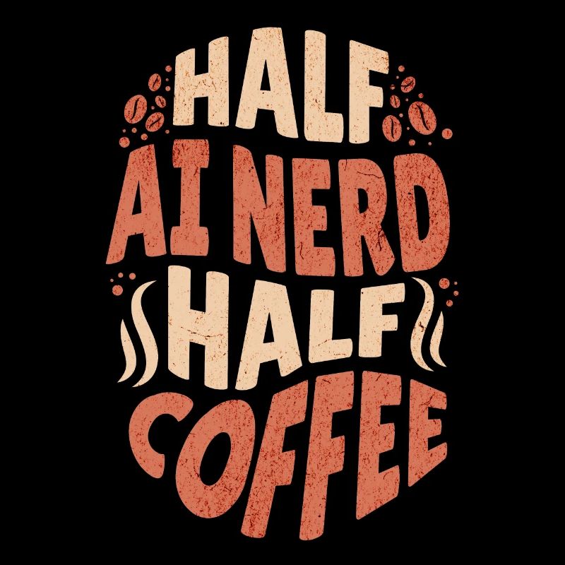 Intelligence artificielle moitié nerd IA moitié café