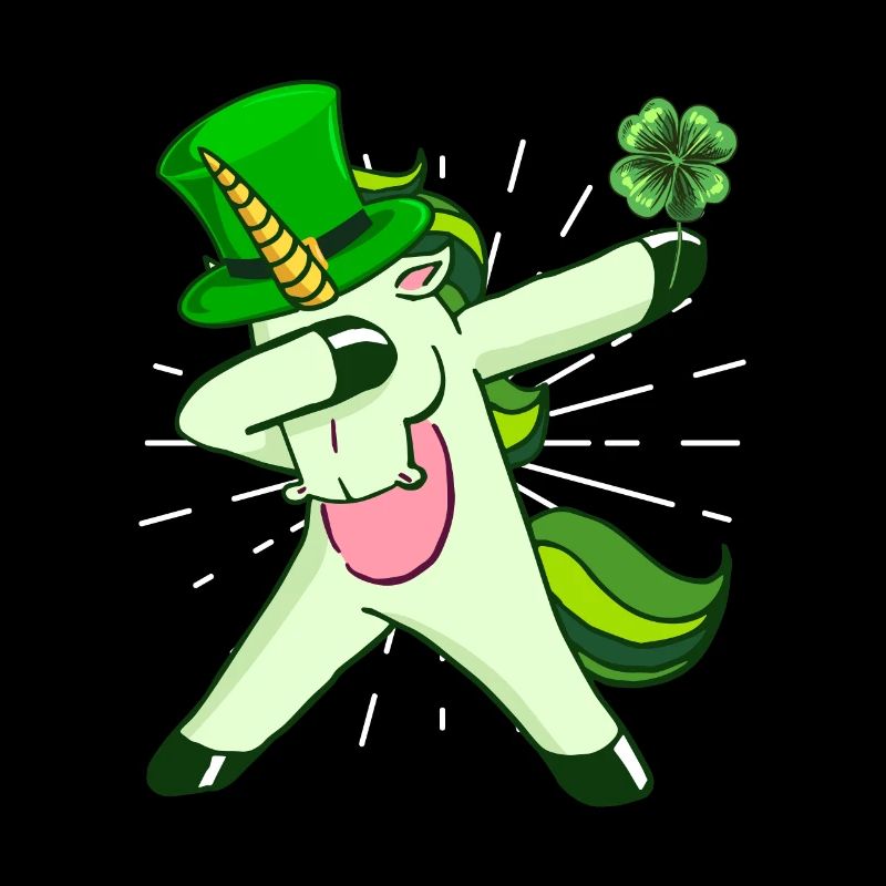 Dabbing Licorne Clover Saint-Patrick
