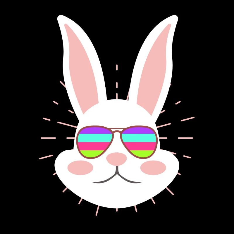 Hasengesicht Cooler Osterhase mit Brille