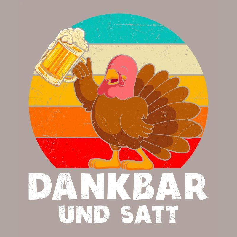 Dankbar und Satt Biertrinker Truthahn