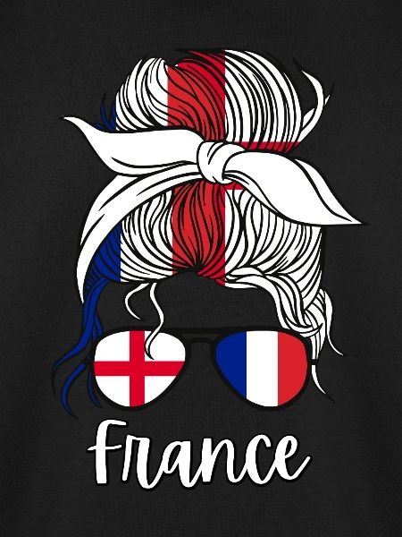 France Half English Half French Girl England Flag