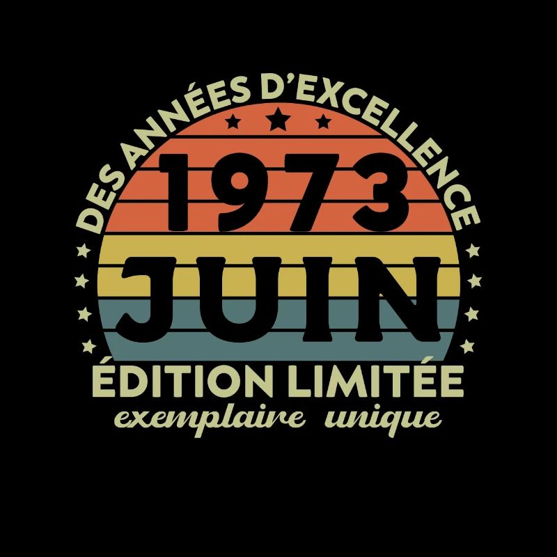 Vintage Jubiläum Hergestellt im Juni 1973