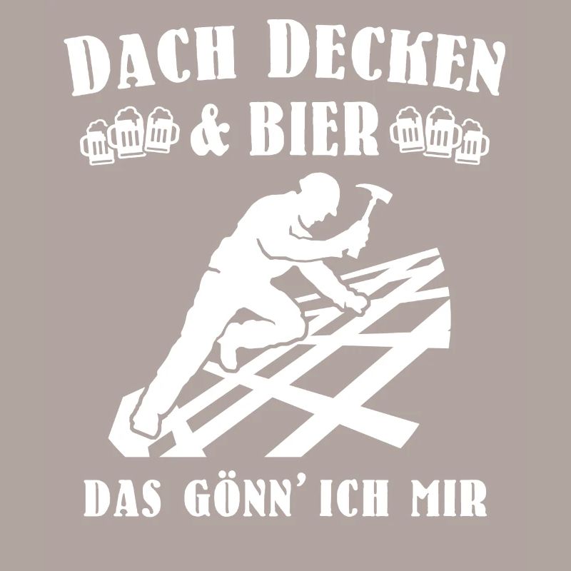 Dachdecker Biertrinker Dachdecken Bier