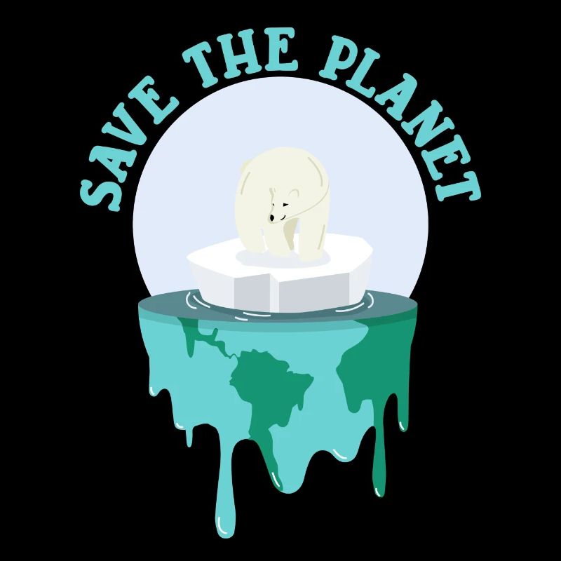 Save The Planet Climate Change Polar Bear