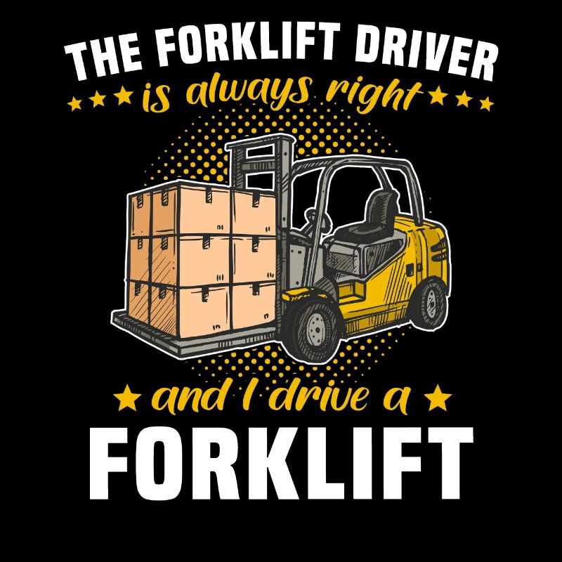 Forklift is right forklift driver