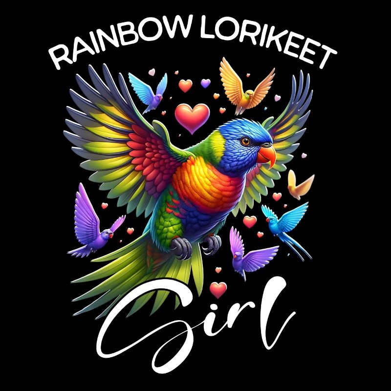 Rainbow Lorikeet Mädchen Regenbogenlori