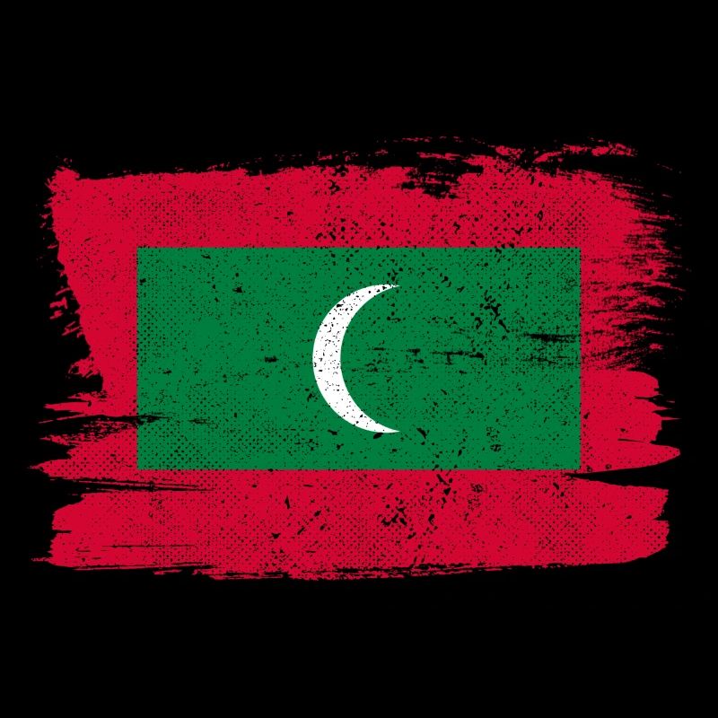 Drapeau des Maldives Drapeau de la paix Vintage