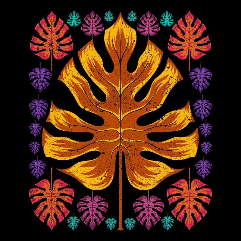 Tropical Leaves Plants Gift Monstera