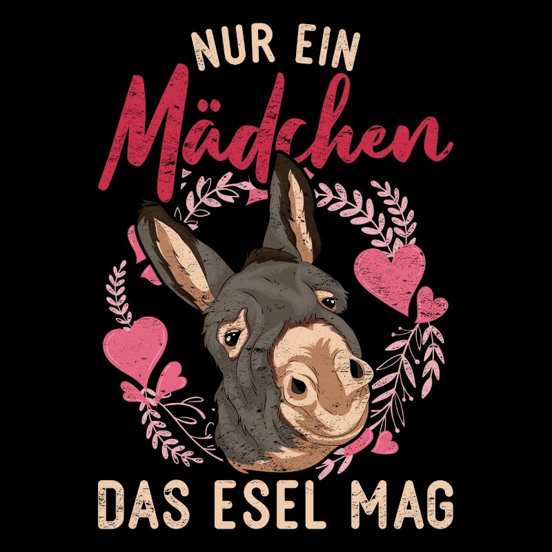 Nur ein Mädchen das Esel mag Bauernhof Tier Esel