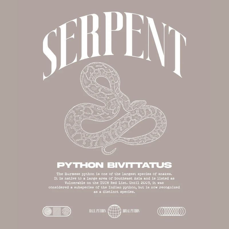 Burmese Python Modern Reptile Keeper Streetwear